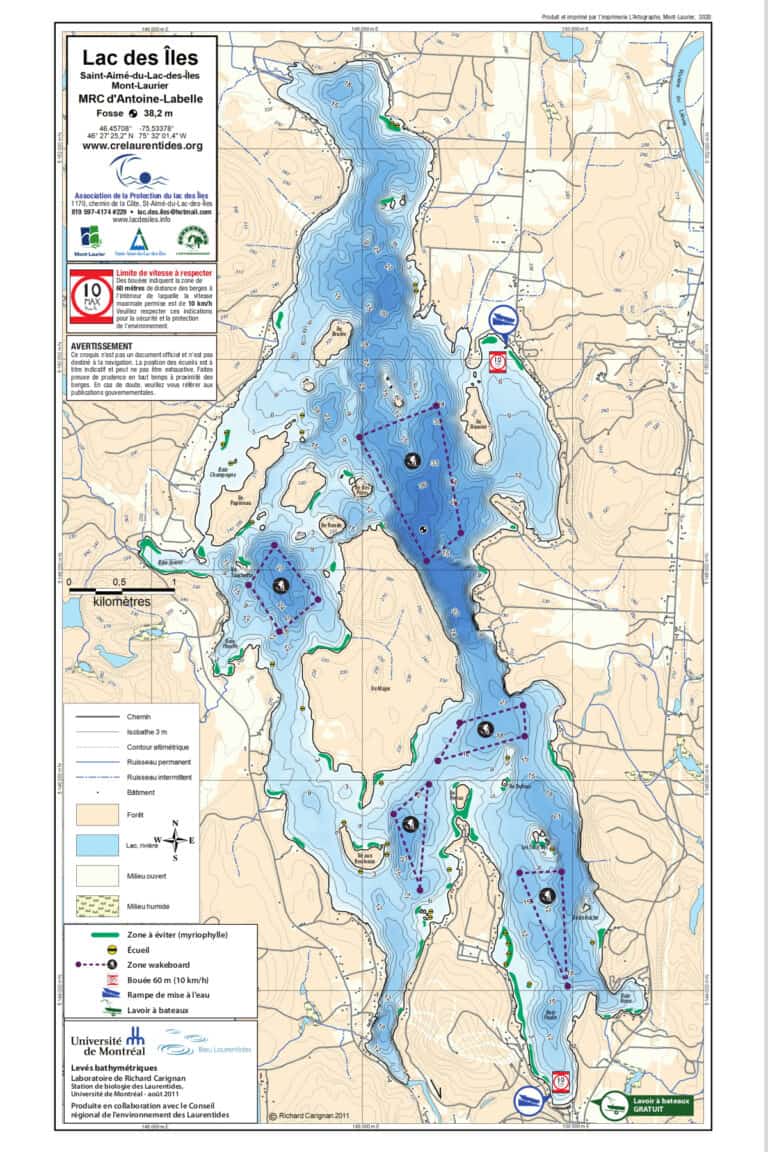 La carte du lac | Association de protection du Lac-des-Îles